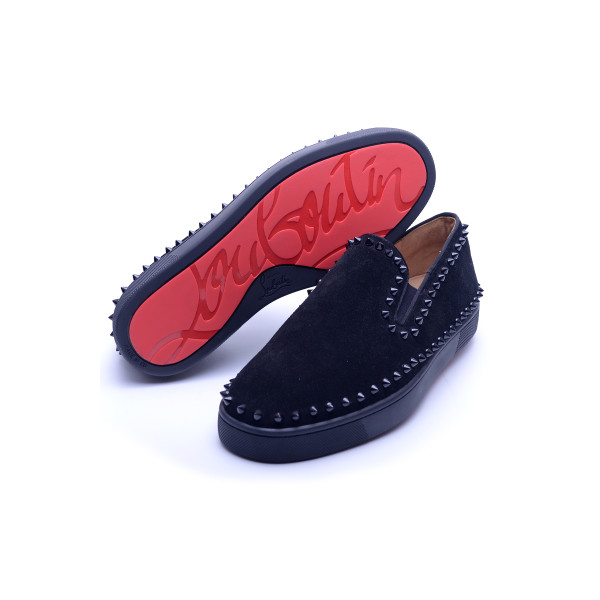 Christian Louboutin, Heren Instappers, Zwart