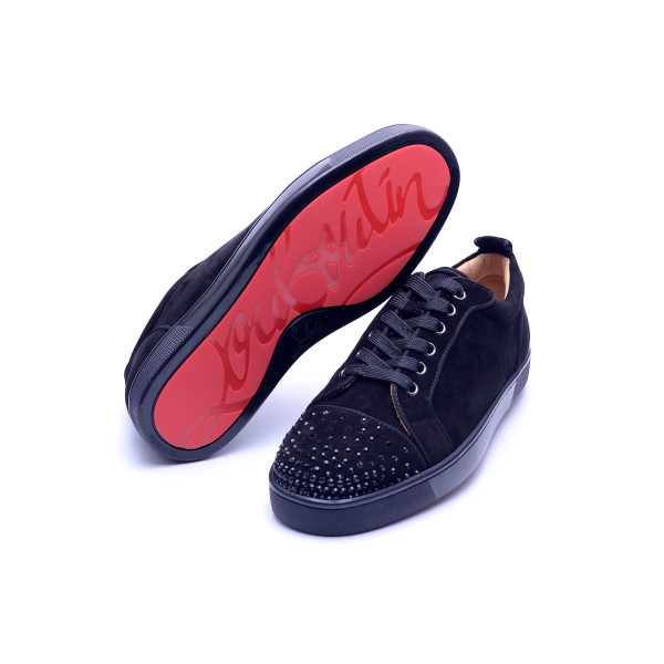 Christian Louboutin, Heren Sneakers, SuÃ¨de Zwart