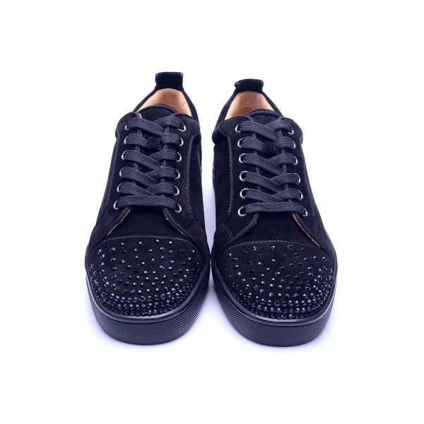 Christian Louboutin, Heren Sneakers, SuÃ¨de Zwart