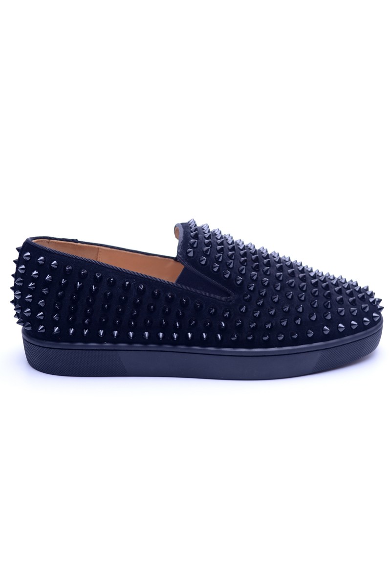 Christian Louboutin, Heren Instappers, Zwart