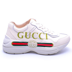 Gucci, Heren Sneakers, Ecru