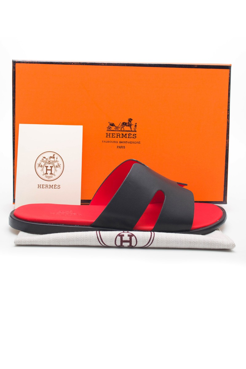 Hermes, Heren Slippers, Zwart