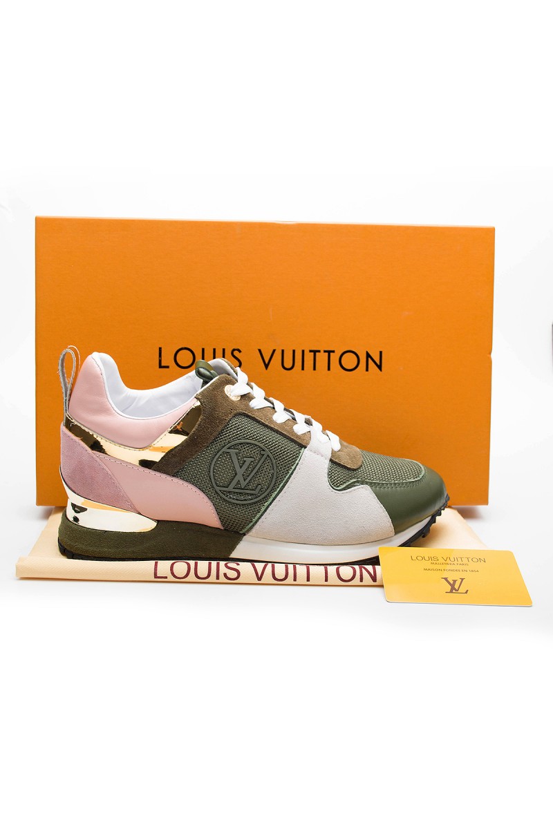 Louis Vuitton, Dames Sneakers, Groen Roze