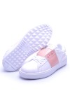 Valentino, Dames Sneakers, Wit Roze