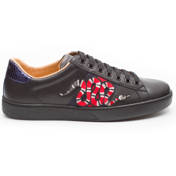 Gucci, Heren Sneakers, Zwart Snake