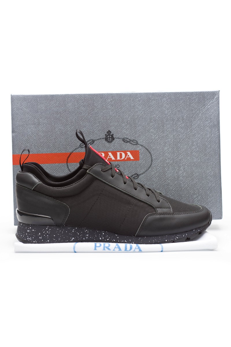 Prada, Heren Sneakers, Zwart