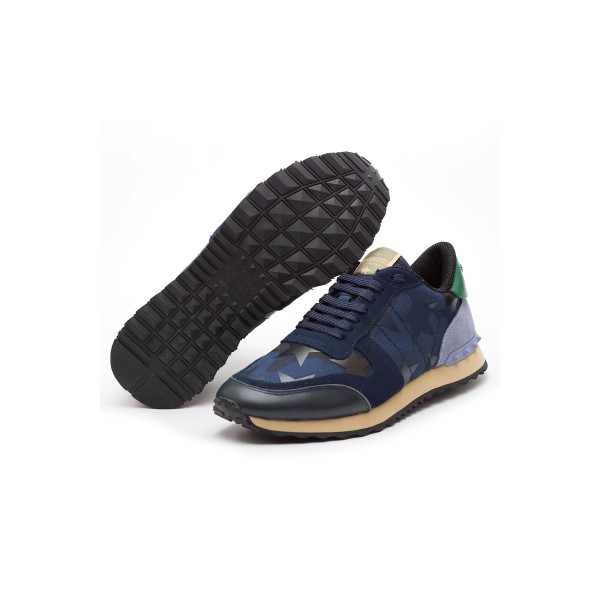 Valentino, Heren Garavani Sneakers, Donkerblauw Stars