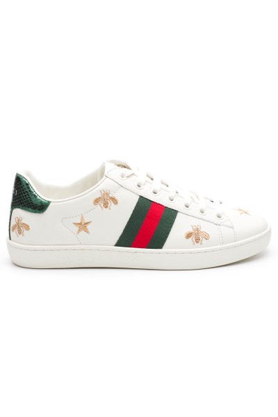 Gucci, Dames Sneakers, Wit Bee