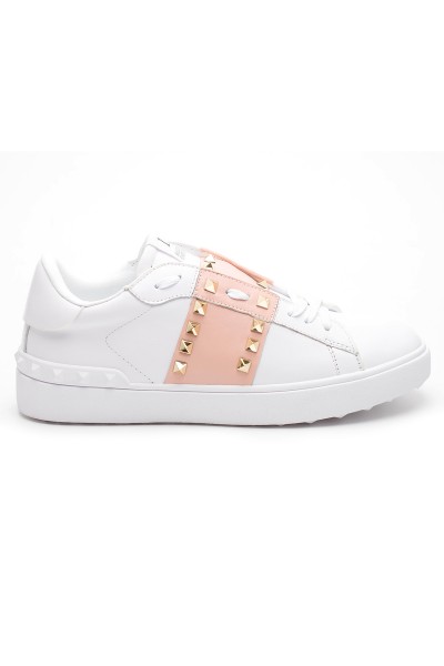 Valentino, Dames Sneakers, Rockstud Untitled, Wit Roze