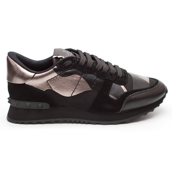 Valentino, Heren Garavani Sneakers, Camouflage, Zwart