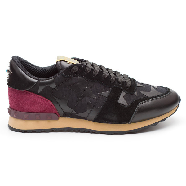Valentino, Heren Garavani Sneakers, Camoustars, Zwart
