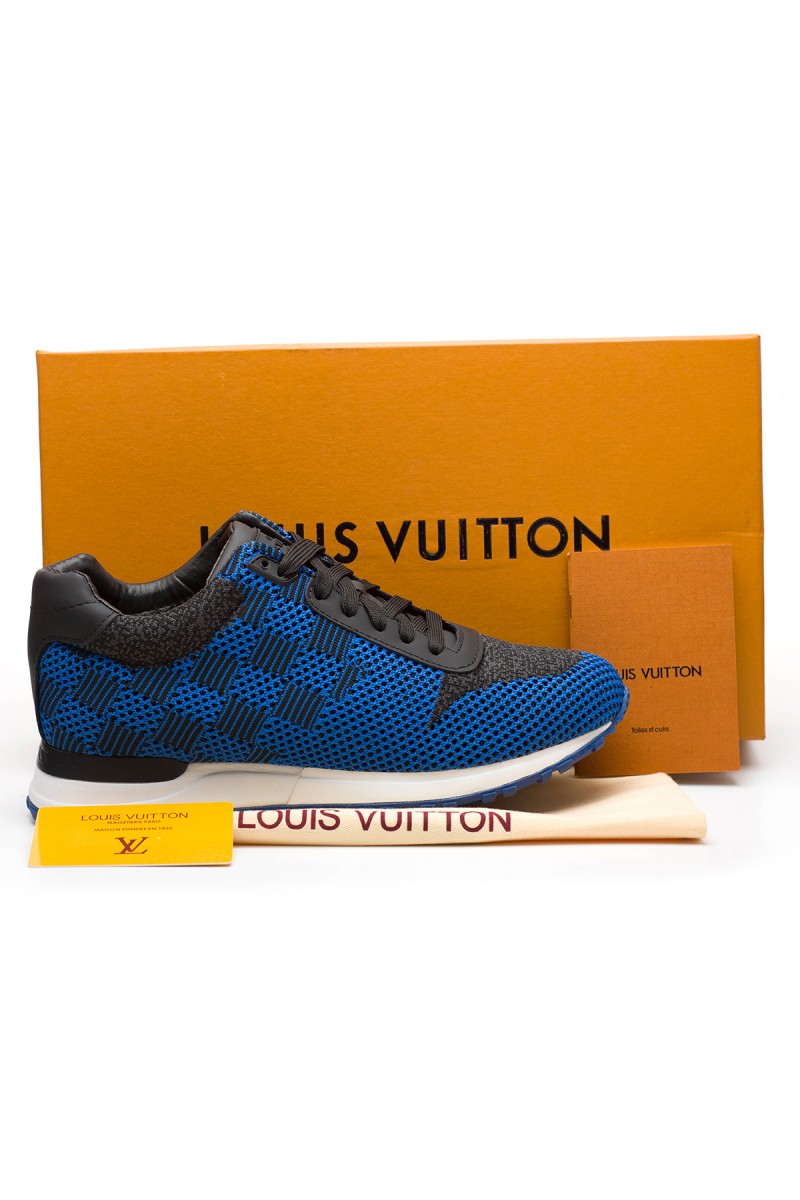 Louis Vuitton, Heren Sneakers, Blauw Zwart