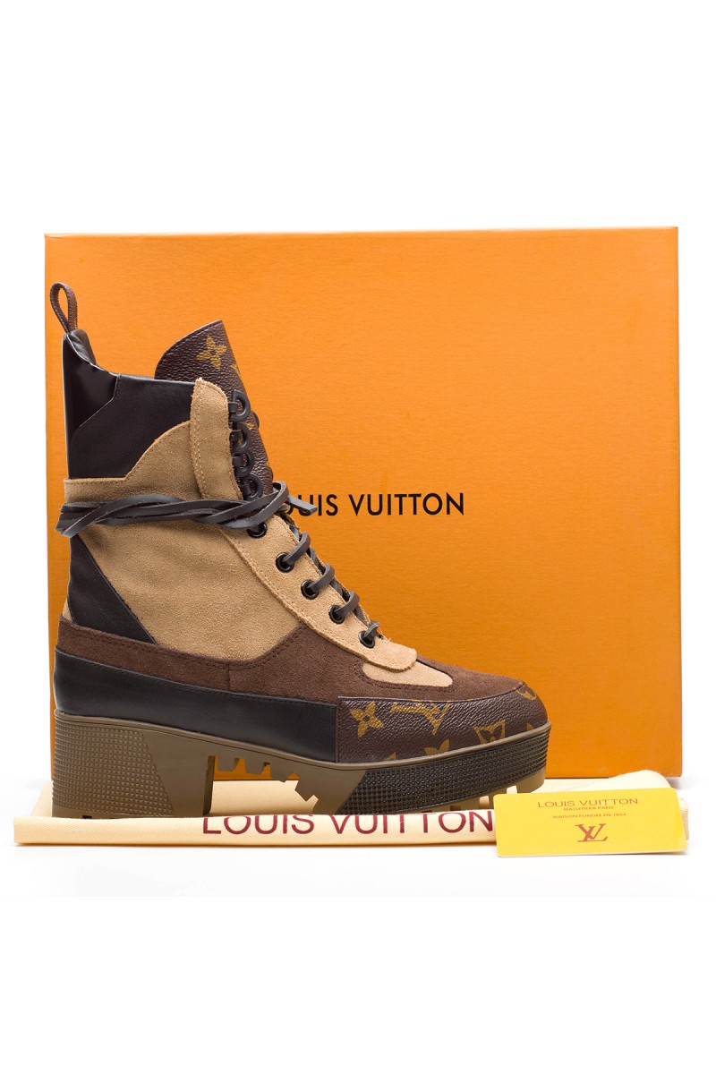 Louis Vuitton, Laureate Desert, Women's Boot, Camel