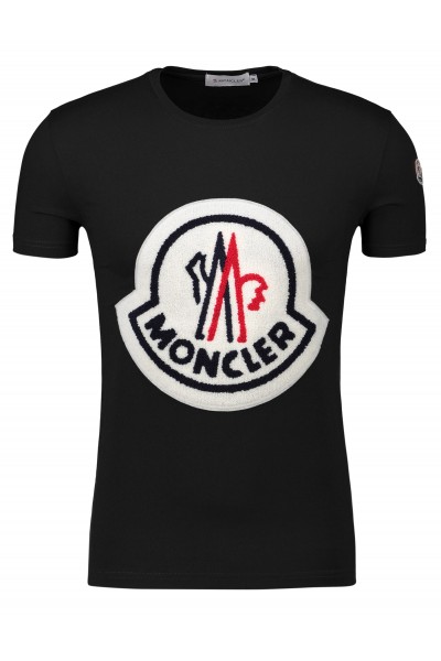 Moncler, Heren T-Shirt, Zwart