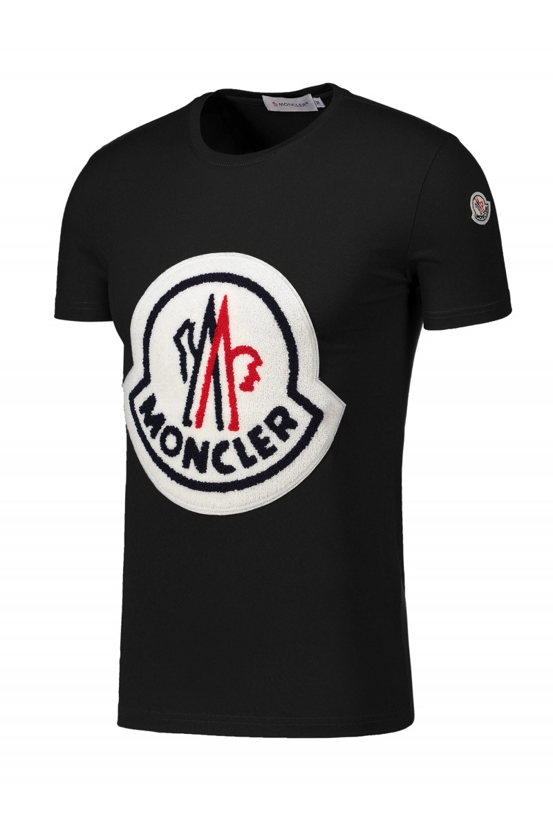 Moncler, Heren T-Shirt, Zwart