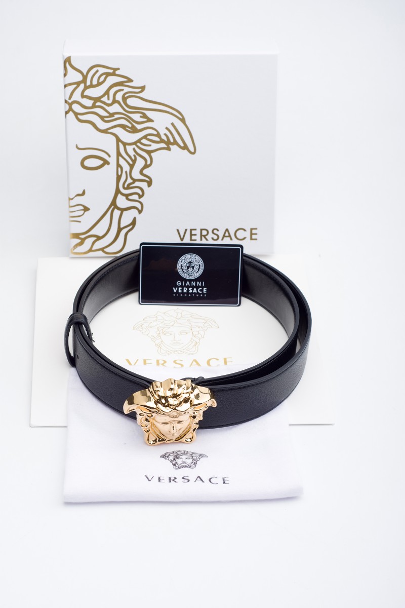 Versace, Men Belt, Black Symbole