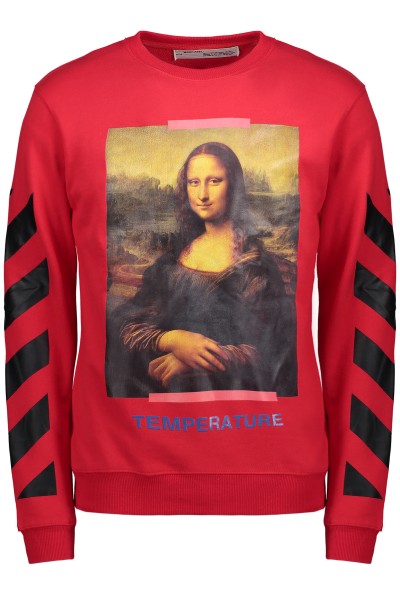 Off White, Men Pullover, Red