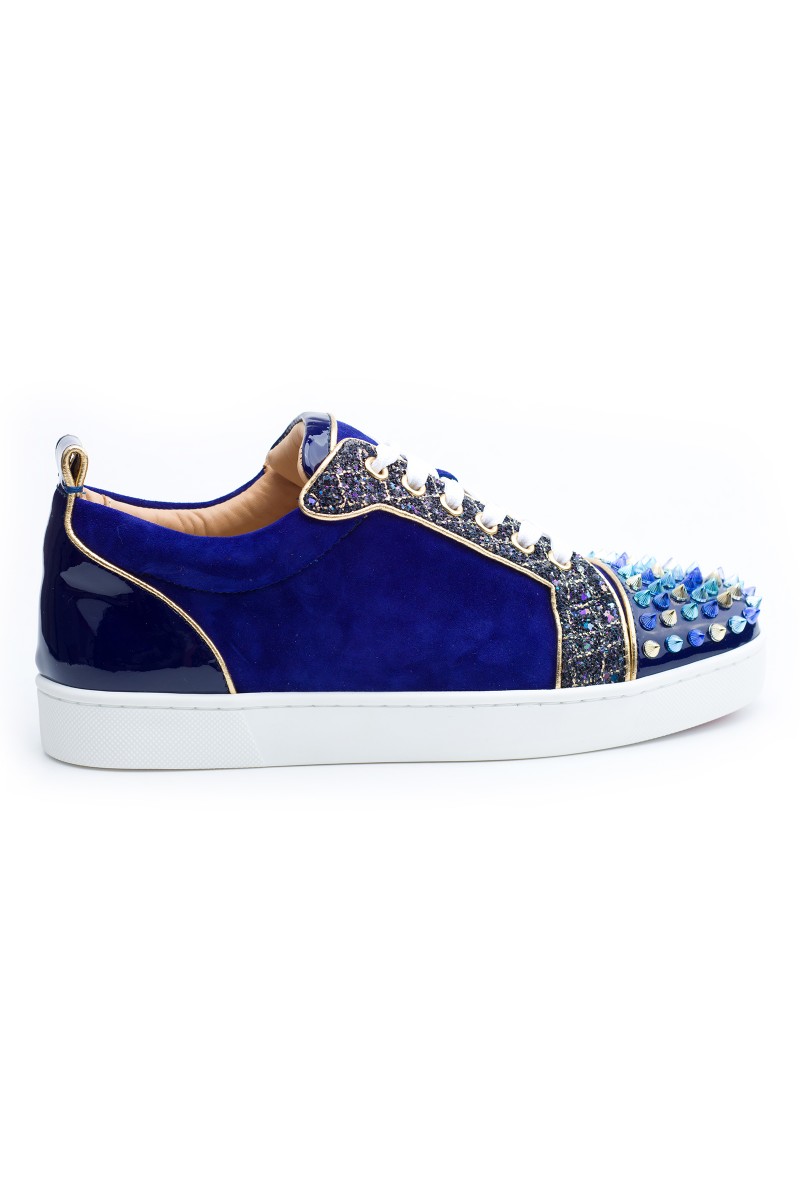 Christian Louboutin, Men Sneakers, Darkblue Gold