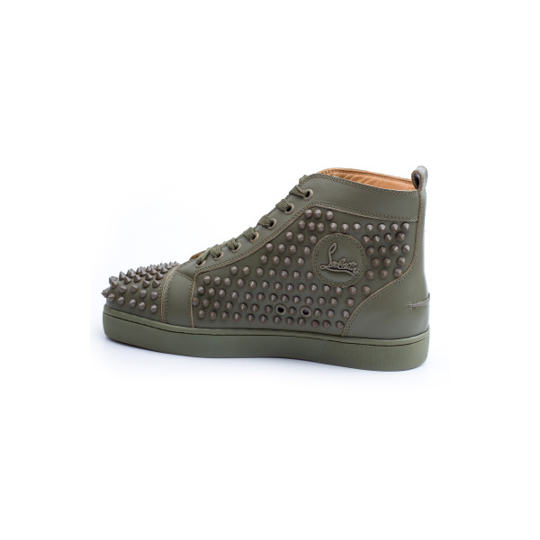 Christian Louboutin, Men Sneakers, Green High Top