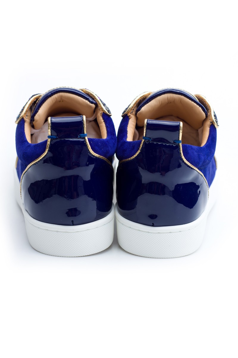 Christian Louboutin, Women Sneakers, Darkblue Gold