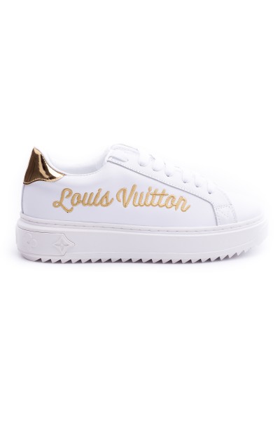 Louis Vuitton, Women Sneakers, Time Out, White Gold