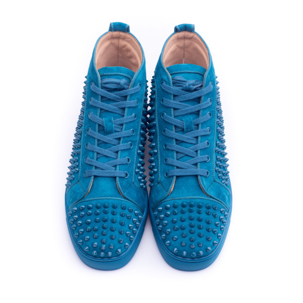 Christian Louboutin, Men High Top, Blue Spike