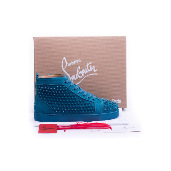 Christian Louboutin, Men High Top, Blue Spike