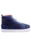 Christian Louboutin, Men High Top, Blue Spike