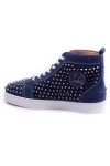 Christian Louboutin, Men High Top, Blue Spike