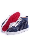 Christian Louboutin, Men High Top, Blue Spike