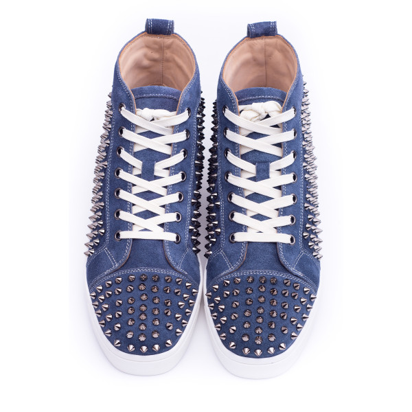 Christian Louboutin, Men High Top, Blue Spike