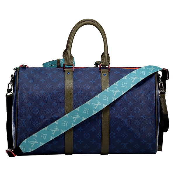 Louis Vuitton, Unisex Travelbag, Donkerblue 45x27x20cm