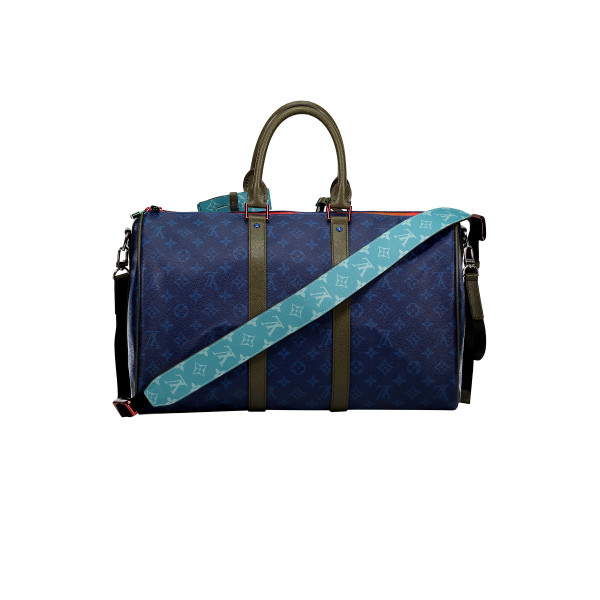 Louis Vuitton, Unisex Travelbag, Donkerblue 45x27x20cm