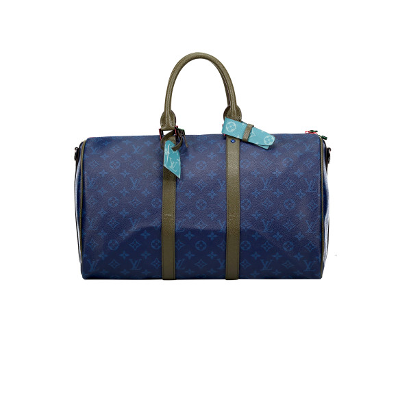 Louis Vuitton, Unisex Travelbag, Donkerblue 45x27x20cm