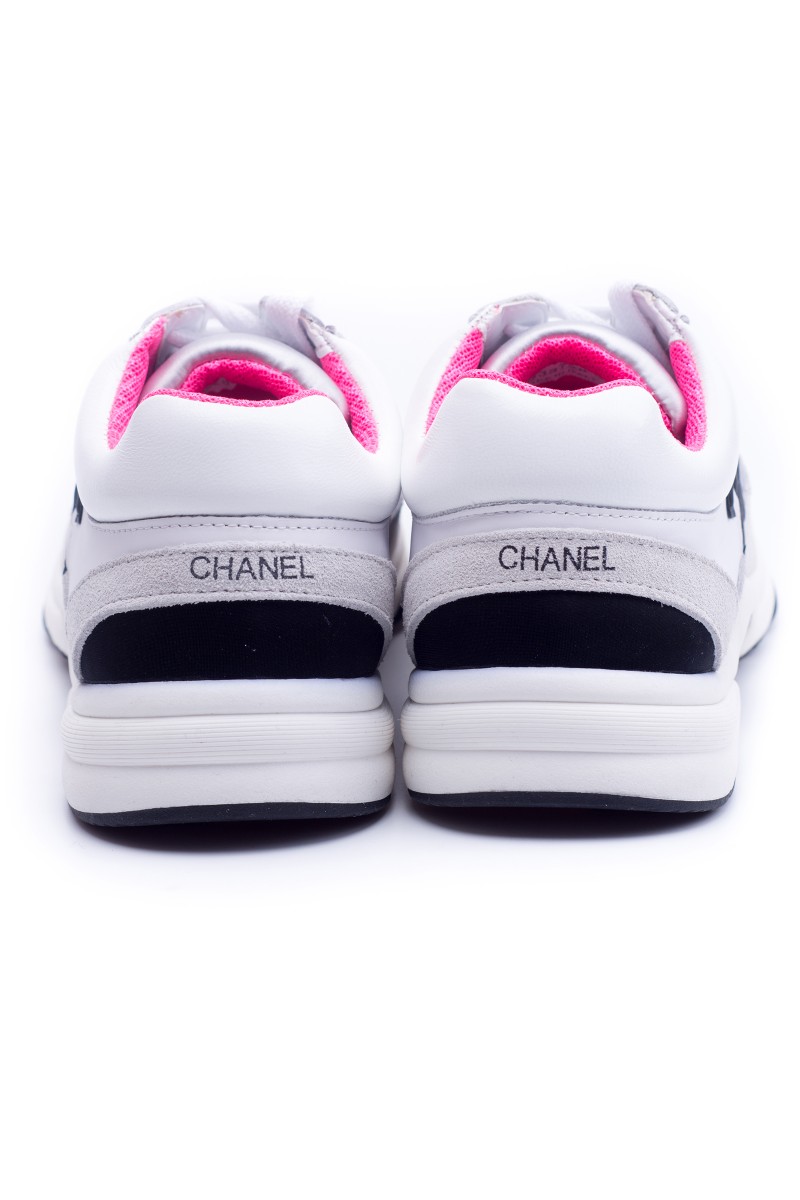 Chanel, Women Sneakers, White Pink