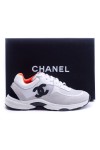 Chanel, Women Sneakers, White Orange