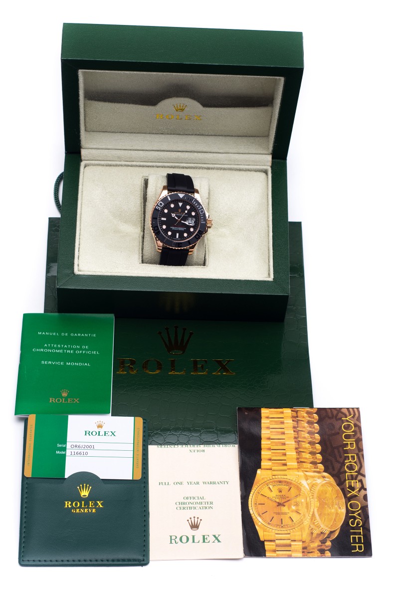 Rolex Yacht-Master, Black/Everose Gold, Ceramic, 40 mm