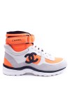 Chanel, Women Sneakers, Orange High Top