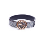 Gucci, Men's Belt, Grey/Gold