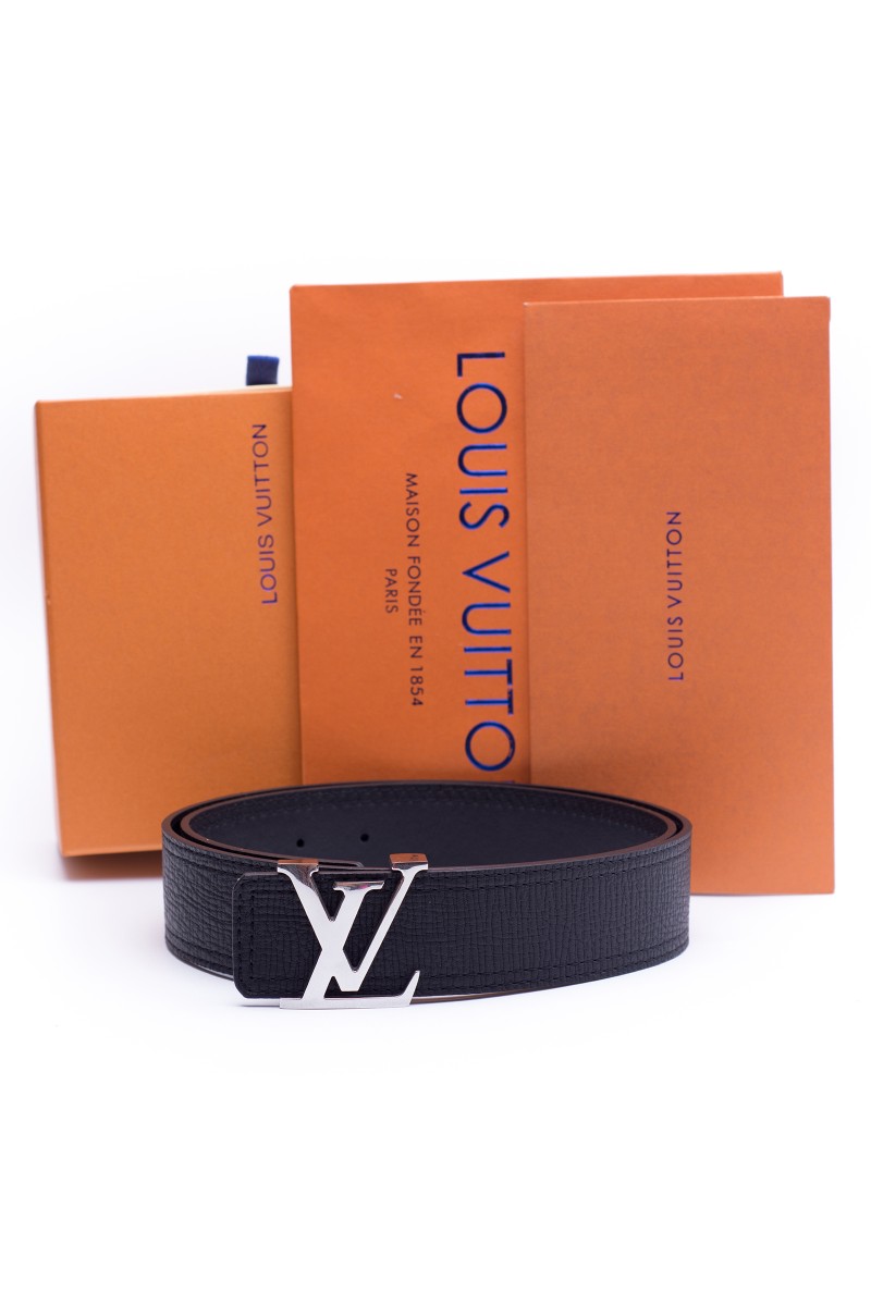 Louis Vuitton, Men's Belt, Black/Silver