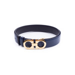 Salvatore Ferragamo, Men's Belt, Navy Gold