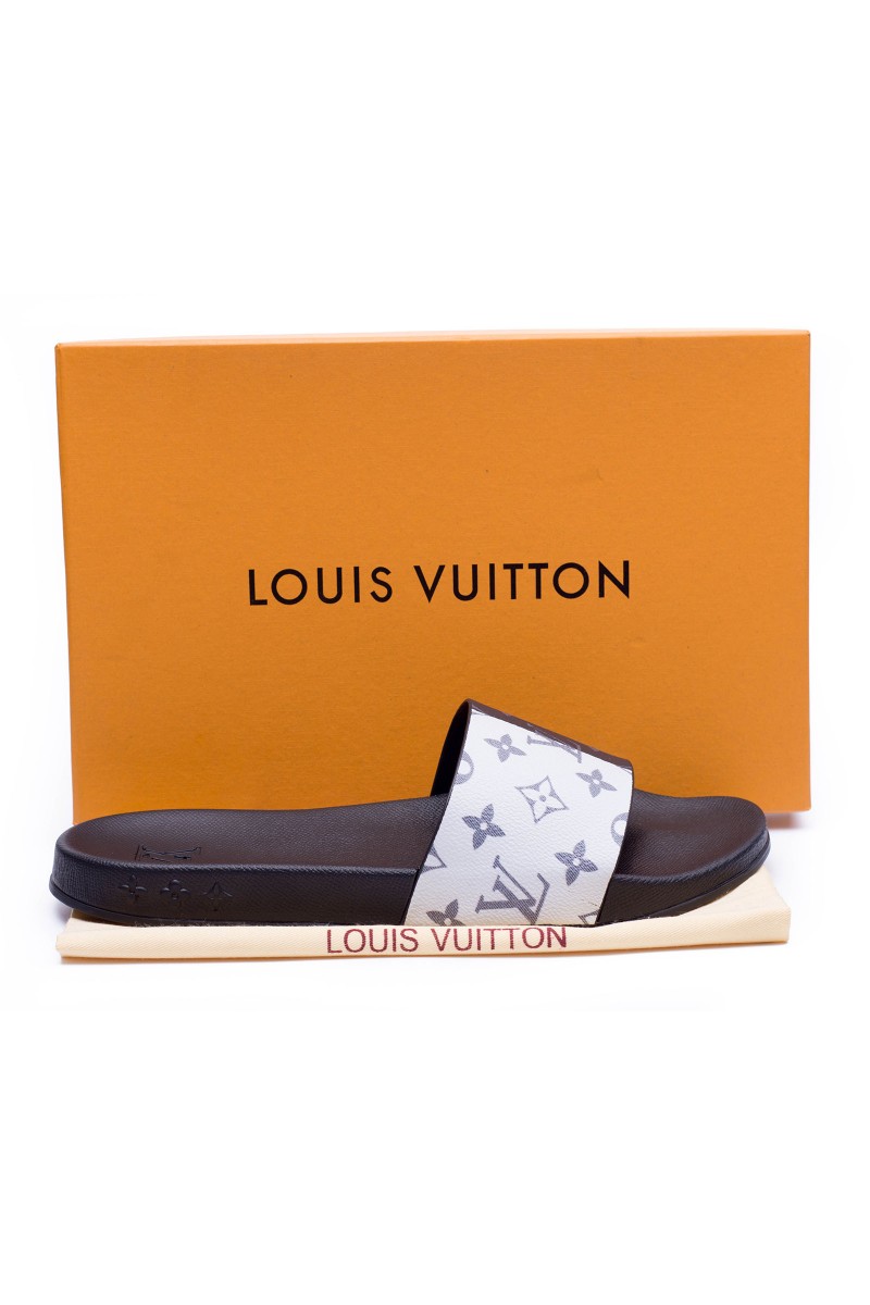Louis Vuitton, Waterflont Mule, White/Black