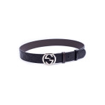 Gucci, Men's Belt, Black Silver