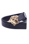 Versace, Men's Belt, Black Gold