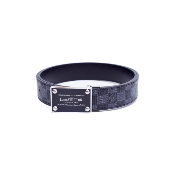 Louis Vuitton, Men's Belt, Damier Navy