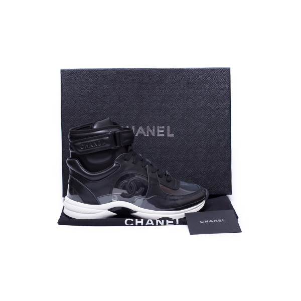 Chanel, Men's High Top Sneaker, Black