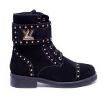 Louis Vuitton, Women's Boot, Suede, Black