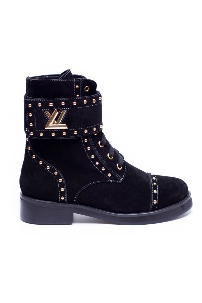Louis Vuitton, Women's Boot, Suede, Black