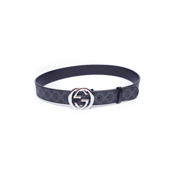 Gucci, GG Supreme Men's Belt, Black