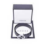 Gucci, GG Supreme Men's Belt, Black